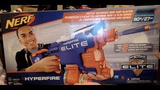 Nerf Elite Hyperfire Review And Unboxing Fastest Nerf Blaster Ever [upl. by Denton336]