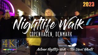 🇩🇰🌃Nightlife Walk  Halloween Saturday Night  Copenhagen Denmark  4K  June  2023 [upl. by Feer]