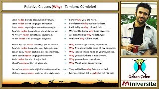 21 Relative Clauses Why  Tamlama Cümleleri [upl. by Asseram]