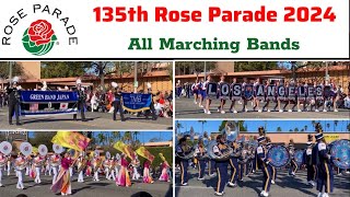 Rose Parade 2024 ～ALL MARCHING BANDS [upl. by Erleena]