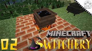 TUTORIAL WITCHERY  2 WITCHS CAULDRON MINECRAFT MOD WITCHERY [upl. by Rehpotsirk]