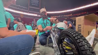 Volunteers assemble hundreds of bikes for foster children in Arizona [upl. by Eltotsira682]