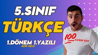 2024  5Sınıf TÜRKÇE 1Dönem 1Yazılı Açık Uçlu � Çıkabilir 😊 [upl. by Bohner]