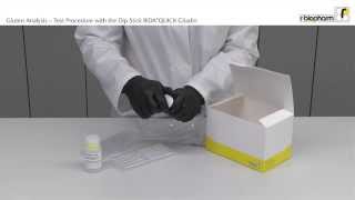 Gluten Analysis Test Procedure with the Dip Stick RIDA QUICK Gliadin  Video 4 [upl. by Dyke]