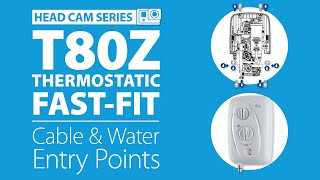 Triton T80Z Thermostatic FastFit Electric Shower  Cable amp Water Entry Points Explained [upl. by Collete]