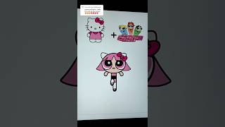 Hello kitty as a Powerpuff girl hellokitty sanrio cute drawing kawaii digitalart cinnamoroll [upl. by Orfinger]