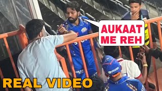 Huge Drama Hardik pandya Miss Behave with fans Who were Chanting chapri chapri During liva match [upl. by Alan]