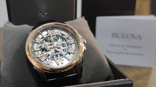 Relógio Bulova Classic Sutton Automático  98A165 [upl. by Nahsaj209]