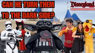 Can Darth Vader Grogu Turn Disneyland Characters To The Dark Side [upl. by Ylelhsa678]