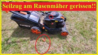 Seilzug am Rasenmäher reparieren [upl. by Anerom]