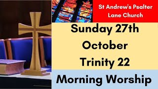 St Andrews Psalter Lane Church Service of Morning Worship for Sunday 27th October 2024 [upl. by Osrock]