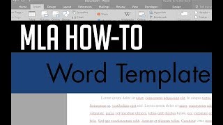 MLA How To Word Template [upl. by Ardnyk678]