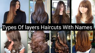 Types Of Layers Haircuts For Girls With Names2023 Long Hair Cutting [upl. by Airotciv588]