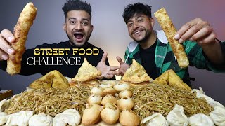 Street Food Challenge With Mukbanger Praveen Salal praveensalal [upl. by Sorcim]