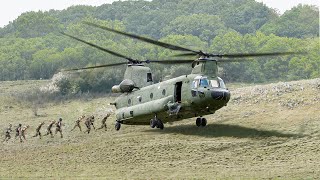 US Pilot Displays Insane Landing Skills During CH47 Chinook Landing [upl. by Aridaj486]