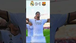 Real Madrid vs Barcelona 🤯🔥 Bellingham brace La Liga 2023 shorts football youtube [upl. by Stephen]