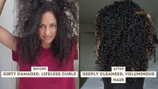 Deep Cleanse Curly Hair  Remove Buildup Remove Oil and Clarify Your Hair  Ashba Botanics curls [upl. by Ronnholm]