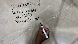 5 The equation of the progressive wave is y  a sin 2π nt x5The ratio of maximum particle velo [upl. by Nannahs]