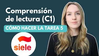 SIELE C1  Tarea 5 de la Comprensión de lectura  MODELO [upl. by Essyle249]