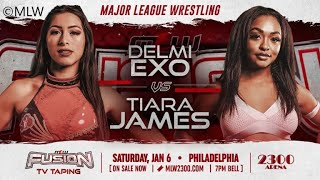 Delmi Exo vs Tiara James  Singles Match  MLW Fusion TV Taping 2024  WWE 2K23 [upl. by China]