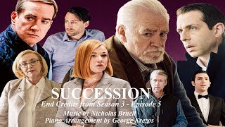 SUCCESSION HBO Series S3  Ep5  End Credits Theme Piano Solo  Sheet [upl. by Diarmuid]