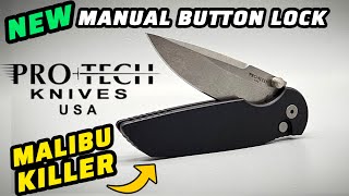 NEW Manual Protech Knives TR3 INTEGRITY Button Lock [upl. by Yrelav]