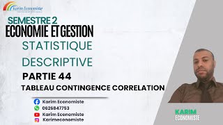 Statistiques descriptive Partie 44 Tableau de contingence EP6 Coefficient de correlation [upl. by Nahtad728]