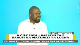 KCSE 2024 Kiswahili karatasi ya 2  Sarufi na Matumizi [upl. by Vern954]