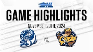 OHL Highlights Brampton Steelheads  Erie Otters Nov 20 2024 [upl. by Flyn]