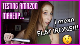 Amazon Makeup Review  Best Flat Iron EVER  Wazor Hair Tools Review [upl. by Acirretal114]