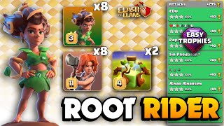 EASIEST Spam Strategy🔴ROOT RIDER Spam With Overgrowth Spells🔴TH16 Attack Strategy🔴Clash Of Clans [upl. by Einhoj9]