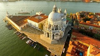 HD Drone Video  Flight Over Venice Italy [upl. by Duomham]