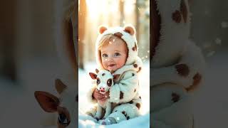 Kids with tiny Animals baby kidsdance cute [upl. by Akihc]