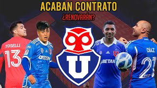 Jugadores que acaban contrato en Universidad de Chile 2024  ¿Qué jugadores deben renovar en la u [upl. by Itsirk]