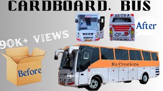 How to make cardboard bus at home  cardboard bus kaise banaye How to made cardboard bus [upl. by Homer]