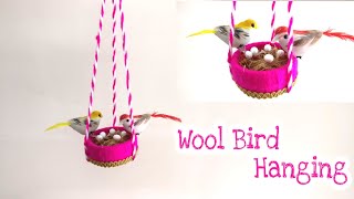 How To Make Birds Nest With Bangles  DIY  Birds Wall Hanging  Best Out Of Waste [upl. by Annwahs]