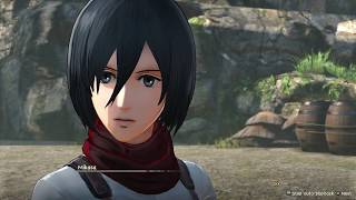 ATTACK ON TITAN 2  All 100 MIKASA Friendship Cutscenes Special Interactions PS4 Pro [upl. by Irrabaj]