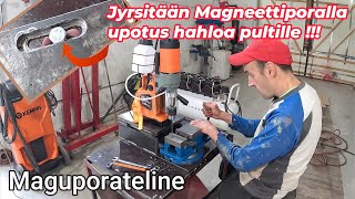 Magneettiporalle porauspenkki  onko nyt pylväsporan korvike [upl. by Micheil]