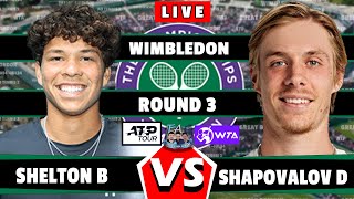 🔴LIVE B Shelton vs D Shapovalov Wimbledon 2024 round3 tennis wta atp Shelton [upl. by Owades]