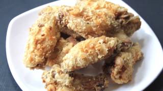 light amp crispy chicken wingsno egg wash needed  Cooking A Dream [upl. by Rillis]