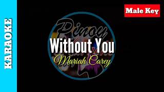 Without You by Mariah Carey  Karaoke  Male Key [upl. by Saretta]