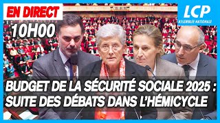 Budget de la Sécurité sociale 2025  suite de lexamen en séance à lAssemblée [upl. by Enidlarej170]