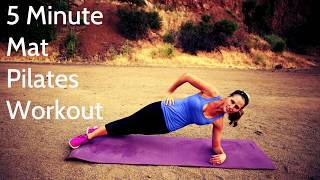 5 Minute Mat Pilates Workout For Core Strengthening and Toning [upl. by Silliw829]