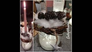 kleines zauberhaftes Winterlicht Winterdekoration ruckzuck diy tutorial winter candles [upl. by Hurwitz608]