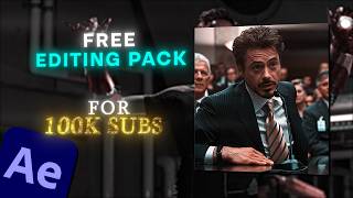 Free Editing Pack For 100000 Subscribers  After Effects [upl. by Asel509]