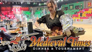 Medieval Times Experience 🍗 Dallas Texas Castle 🇺🇸 Yellow Knight Section ⚔️ [upl. by Longerich]