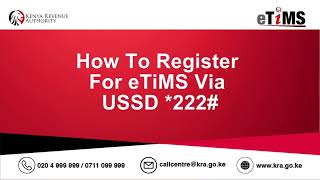 How to register for eTIMS via USSD 222 [upl. by Enyal]