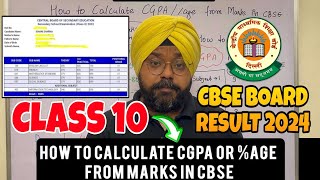 CBSE Board Result New Update  How to Calculate CGPA amp Percentage From Marks  CBSE Result 2024 🔥 [upl. by Nirraj874]