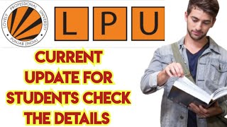 Current update for students Lpu University Punjab PCP classes 2024 [upl. by Elyag]