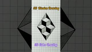 Quick Trick to Draw Perfect 3D Cubes Every Time shorts [upl. by Idyh678]